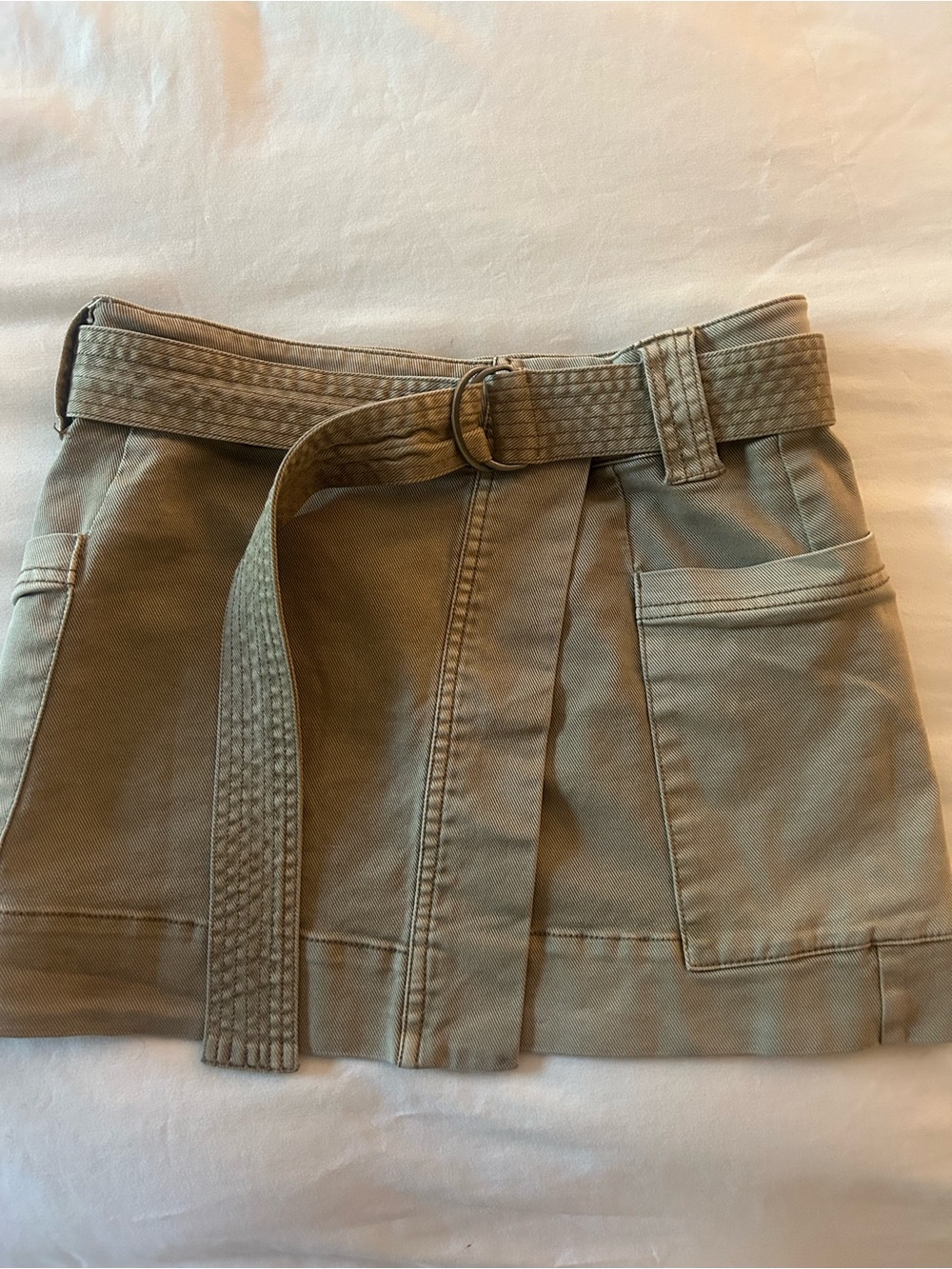 Rails Tan Cotton Mini Skirt with Belt Loop Detail